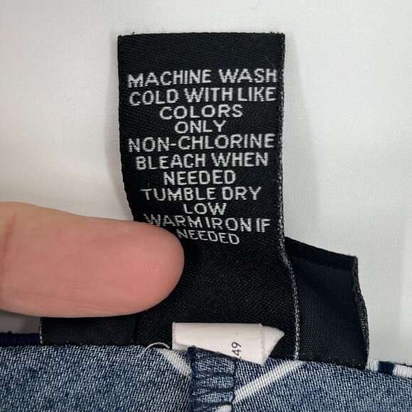 Catherines Dress Womens Size 4X Black Label Belted Navy Blue White‎ Striped - Picture 5 of 7